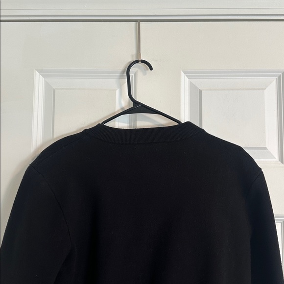 NWOT Zara Plain Knit Shoulder Pad Cardigan Jacket in Black size L - Picture 11 of 13